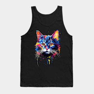 Cat Head in Colors Tank Top